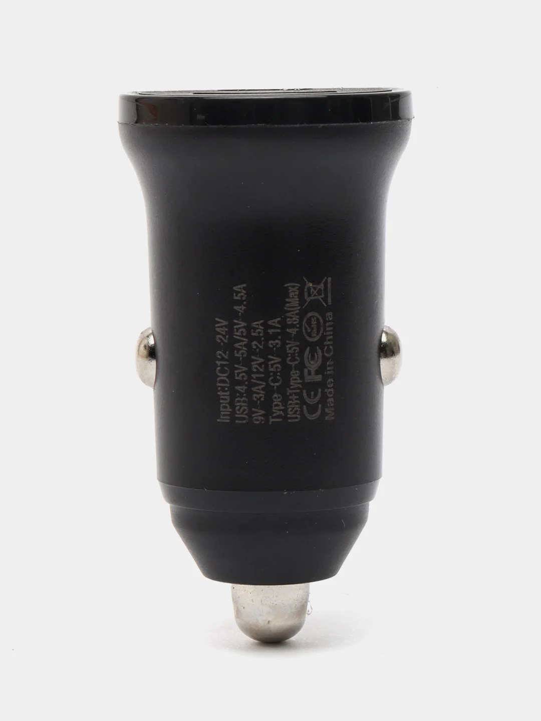 Черный зарядка в машину маленькая компактная Type-C-USB быстрая зарядка для авто