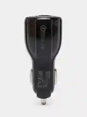 Черный автомобильное зарядное устроство  2 USB 3.0-3.1A зарядка от прикуривателя в авто