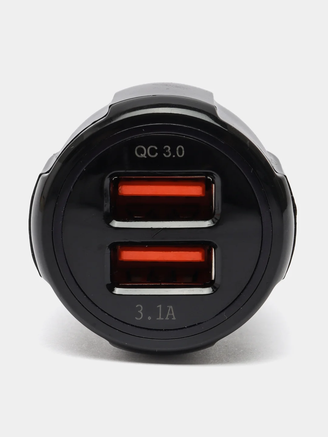 Черный автомобильное зарядное устроство 2 USB 3.0-3.1A зарядка от прикуривателя в авто