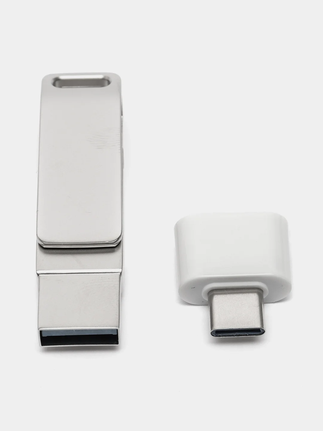Серебряный флешка для iPhone, USB - Lightning, накопитель 64GB, 128GB, 256GB, 512GB, 1TB