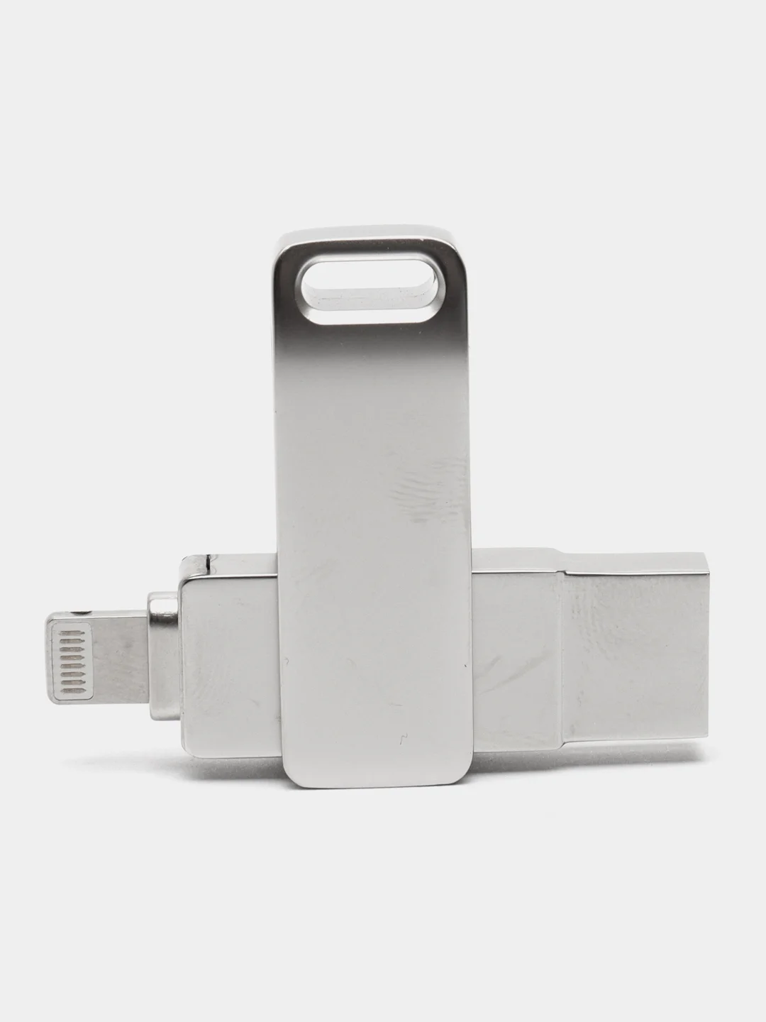 Серебряный флешка для iPhone, USB - Lightning, накопитель 64GB, 128GB, 256GB, 512GB, 1TB