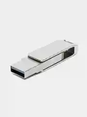 Серебряный флешка для iPhone, USB - Lightning, накопитель 64GB, 128GB, 256GB, 512GB, 1TB