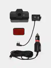 Черный видеорегистратор FULL HD 1080, с Wi Fi, с дополнительной поворотной камерой