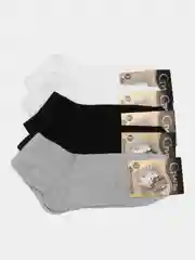 Белый носки женские, спортивные, укороченные, хлопковые, комплект 5 пар, комфортные, стильные