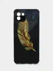 Золотой чехол силиконовый с принтом Samsung Galaxy A03