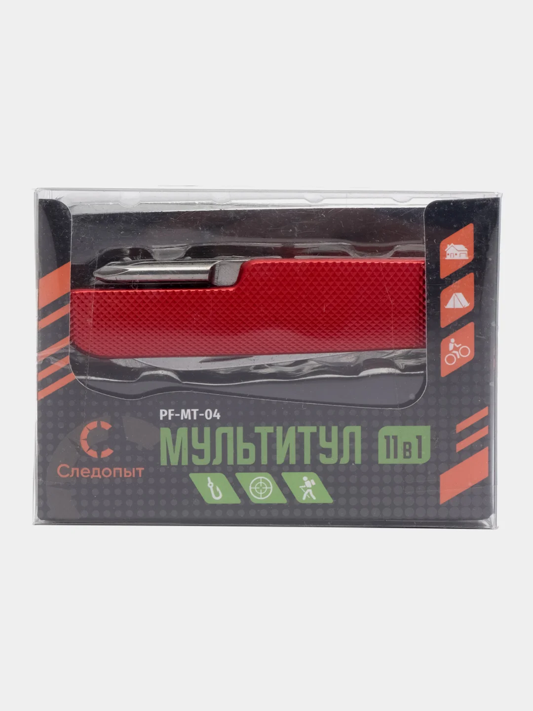 Нож-мультитул, 11 предметов в 1, PF-MT-04, красный