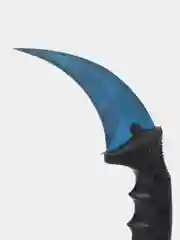 Синий нож керамбит CS GO с подпальцевыми выемками и ножнами, разные цвета