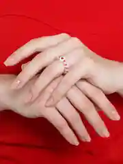 Кольцо из бисера "Сердце"