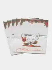 Золотой пакеты новогодние, фольгированные, подарочные, 5 штук в наборе, 6 видов