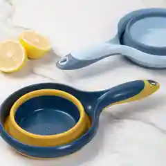 Голубой ковш кухонный / Ковш силиконовый / Складной ковш
