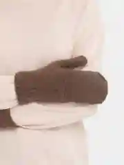 Коричневый варежки женские