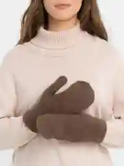 Коричневый варежки женские