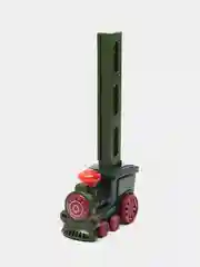 Игровой набор "Паровоз Домино", с катапультой, Эффект домино