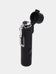 Зажигалка электронная с фонариком, с зарядкой USB, походная, в подарочной упаковке