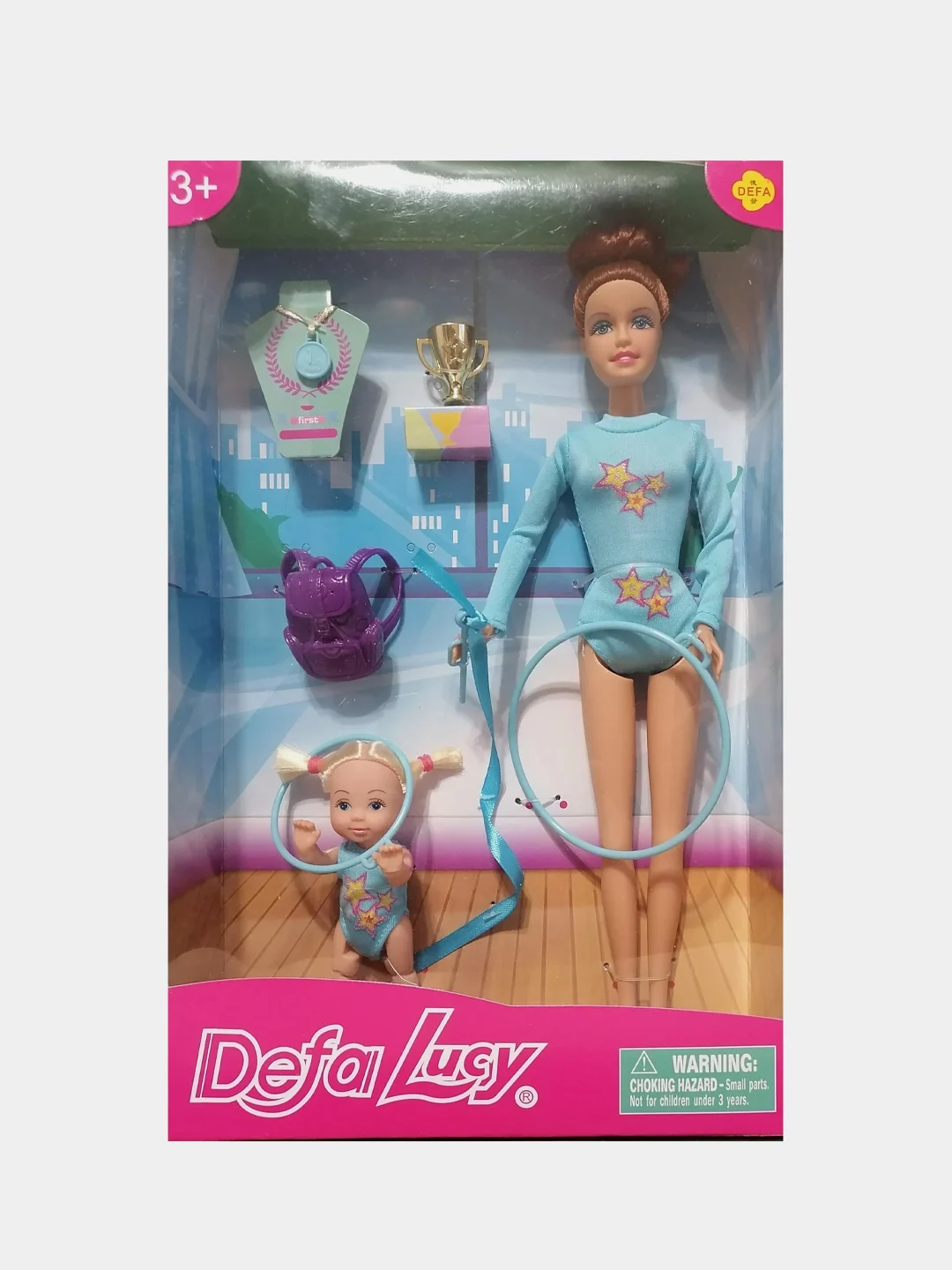 Голубой кукла Defa Lucy. 29 и 10 см. Гимнастки
