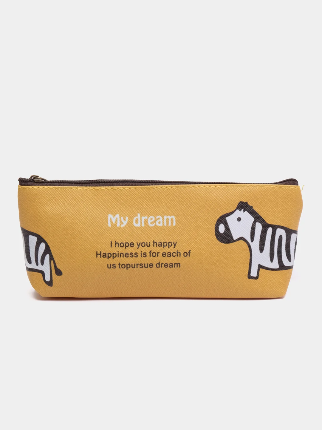 Желтый пенал для школы / Пенал / Пенал с принтом My dream