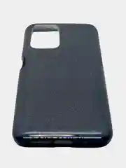Угольный чехол блестящий Xiaomi Poco F3 накладка с блёстками