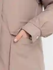 Бежевый парка женская, зимняя, с мехом