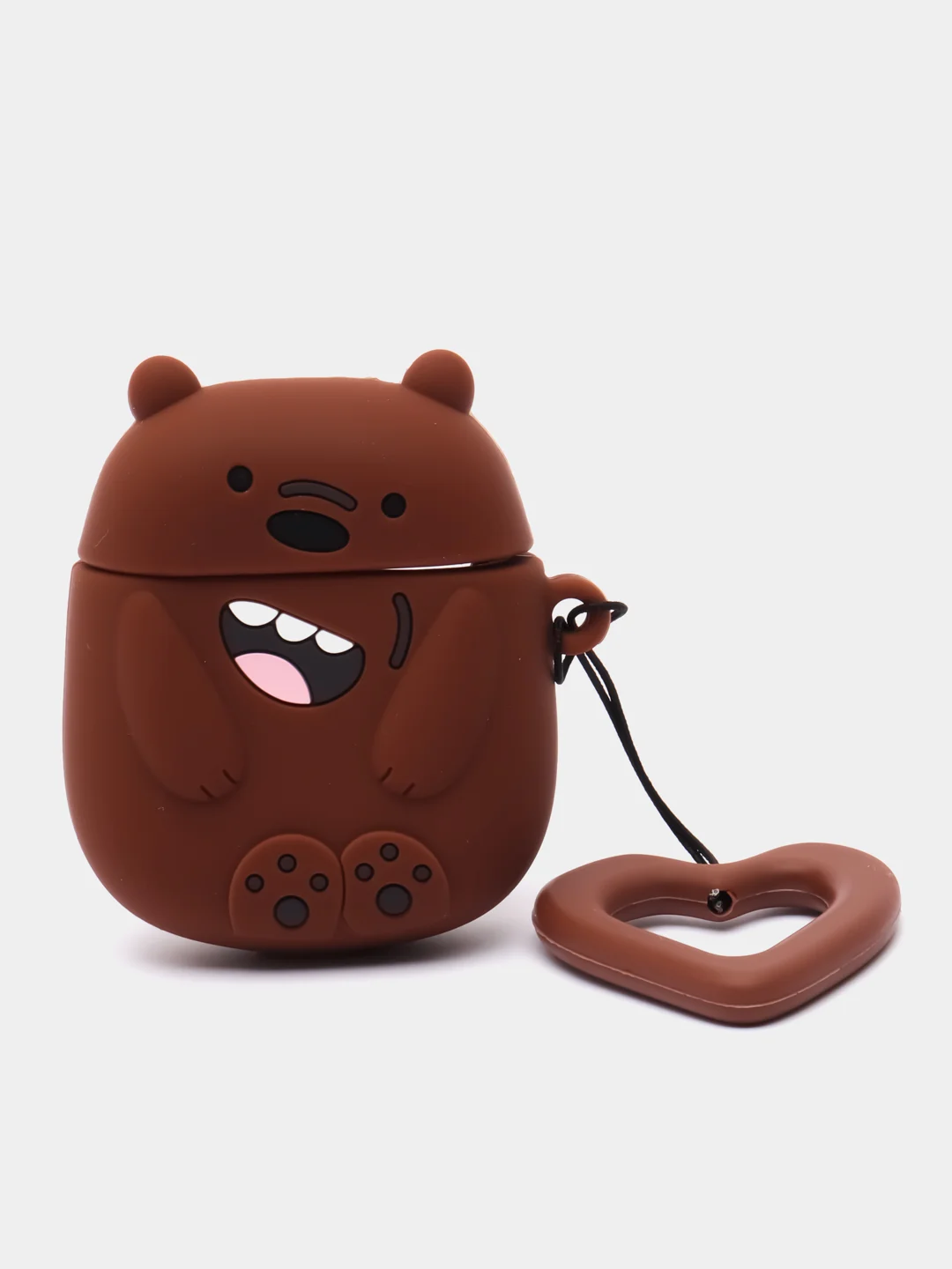 Коричневый чехол для беспроводных наушников AirPods 1 / 2, Аир Подс 1 / 2, Эйр Подс
