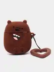 Коричневый чехол для беспроводных наушников AirPods 1 / 2, Аир Подс 1 / 2, Эйр Подс