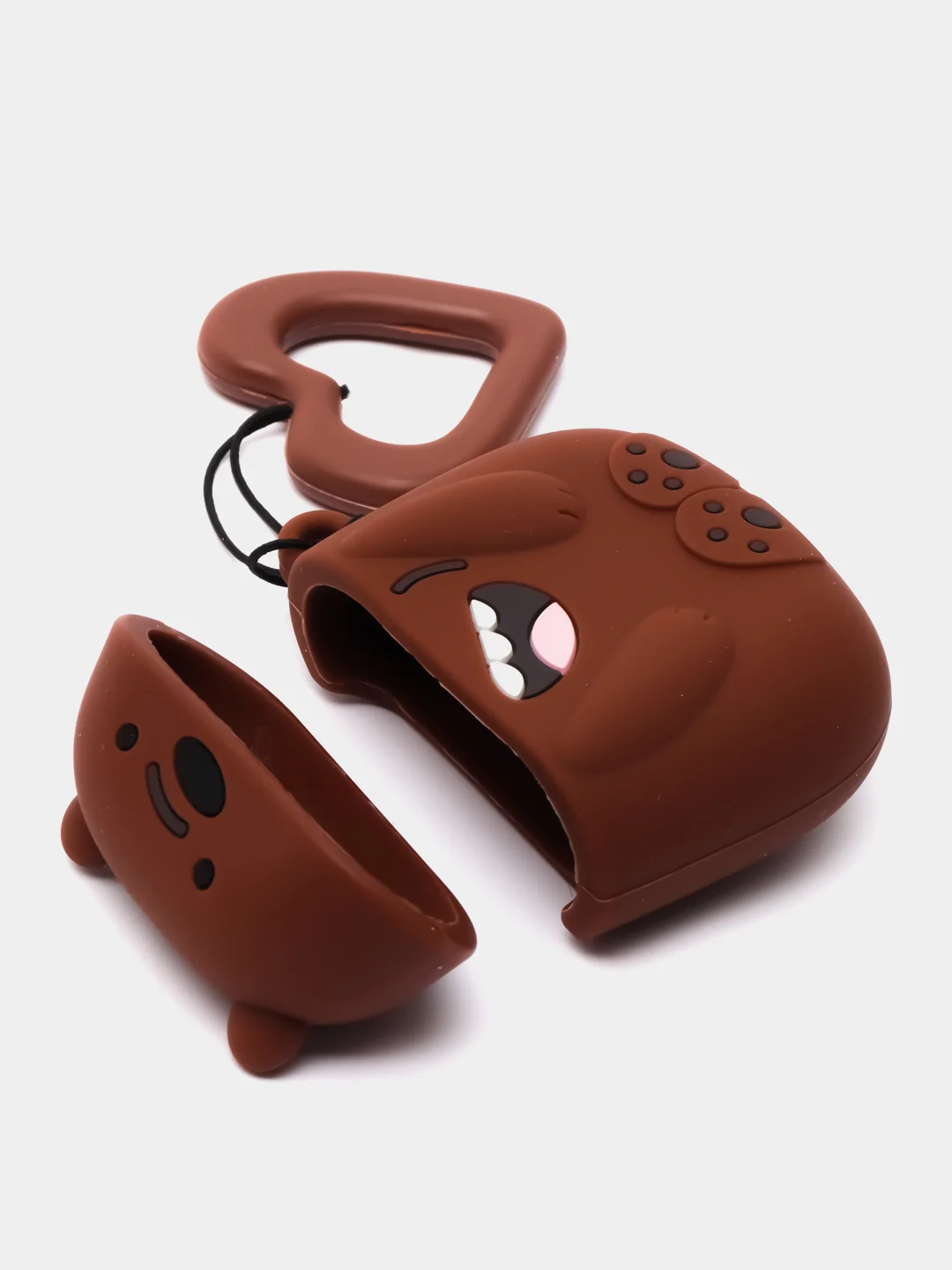 Коричневый чехол для беспроводных наушников AirPods 1 / 2, Аир Подс 1 / 2, Эйр Подс
