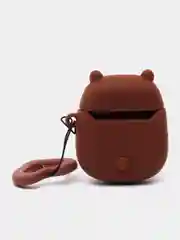 Коричневый чехол для беспроводных наушников AirPods 1 / 2, Аир Подс 1 / 2, Эйр Подс