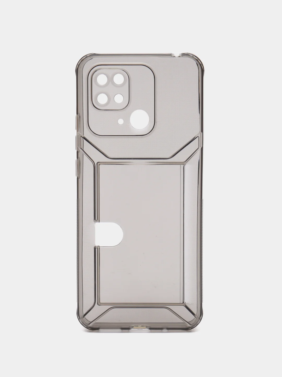 Черный чехол с карманом для карт Xiaomi Redmi 10/Poco C40, прозрачный