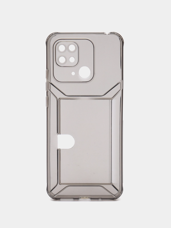 Чехол с карманом для карт Xiaomi Redmi 10/Poco C40, прозрачный