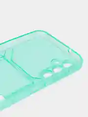 Бирюзовый чехол с карманом для карт для Samsung Galaxy A14, прозрачный, Самсунг Галакси А14