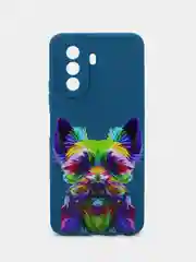 Тёмно-зелёный чехол силиконовый с принтом и защитой камеры Huawei Nova Y70