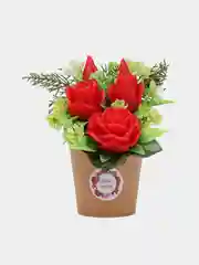 Алый букет из мыла,мыльных роз,подарочный набор,подарок учителю,коллеге,мыльный сувенир