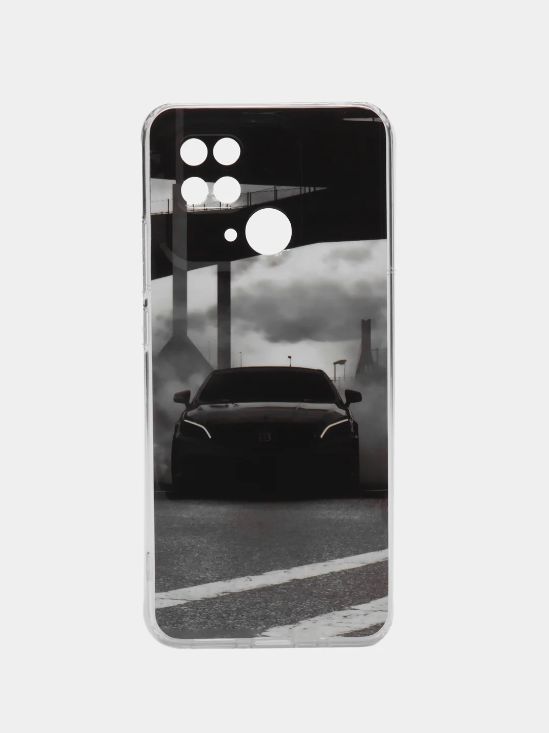 Серебряный чехол для Xiaomi Redmi 10C, Poco C40 / Сяоми Редми 10С, Поко С40, силиконовый, с рисунком