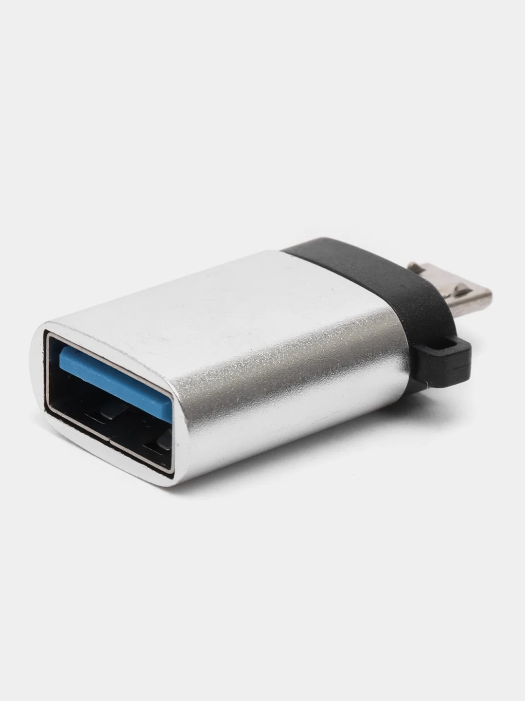 Серебряный переходник USB 3.0 на Micro USB OTG