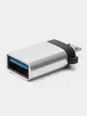 Серебряный переходник USB 3.0 на Micro USB OTG