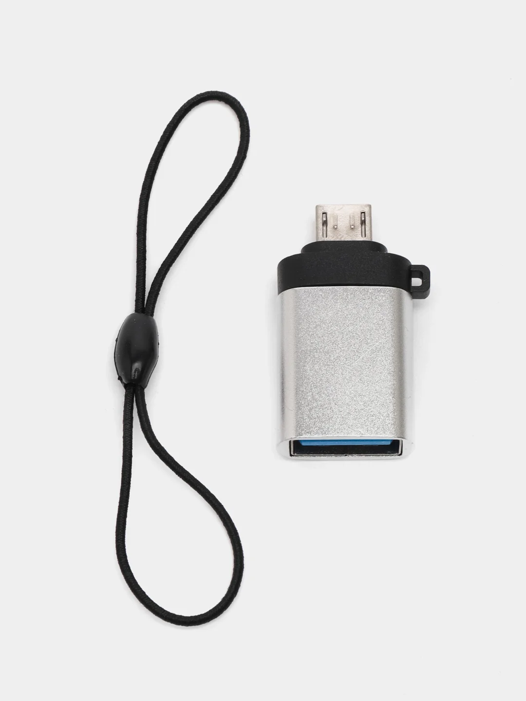 Серебряный переходник USB 3.0 на Micro USB OTG
