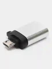 Серебряный переходник USB 3.0 на Micro USB OTG