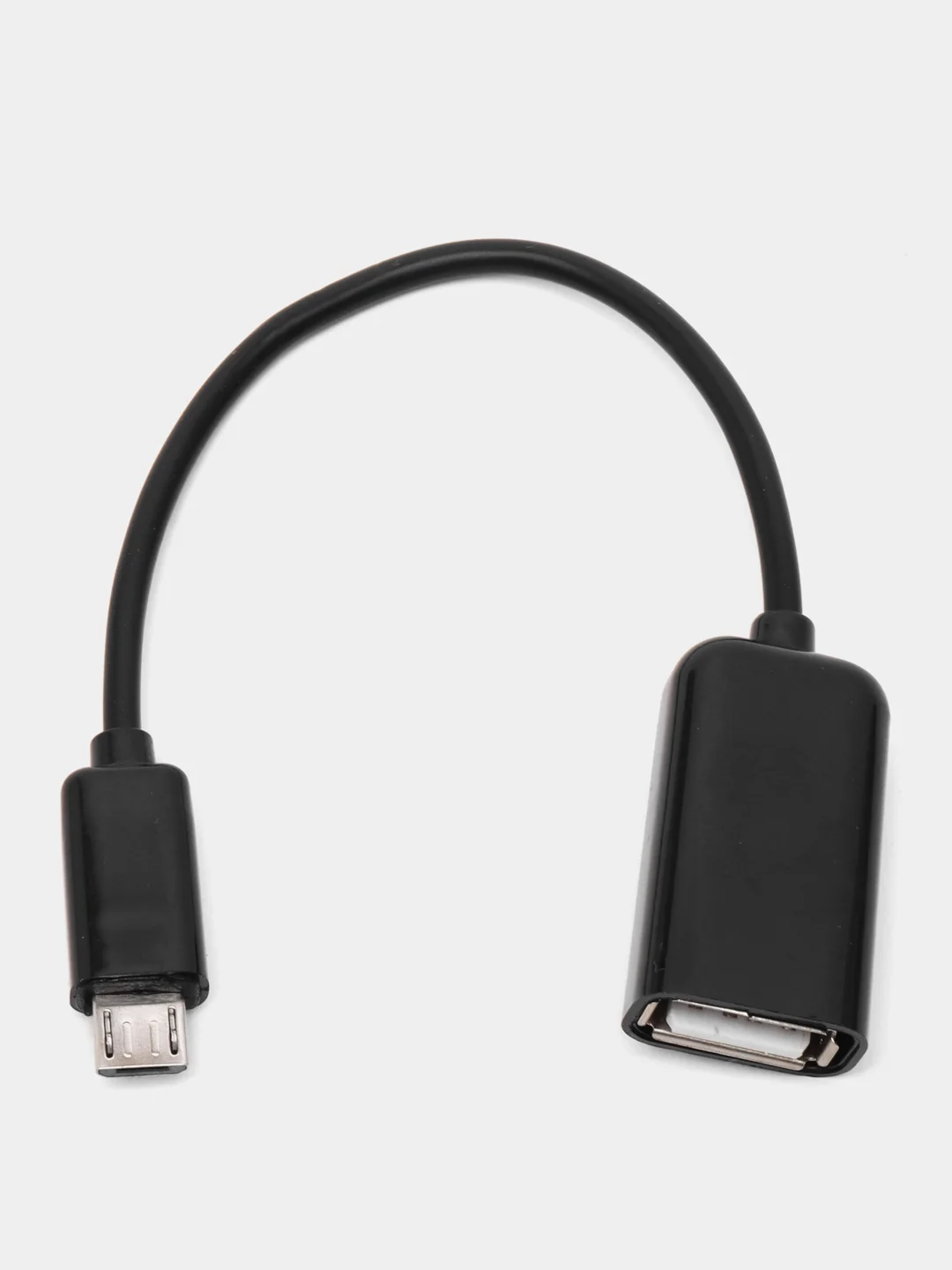 Черный otg переходник с Type-C на USB с проводом