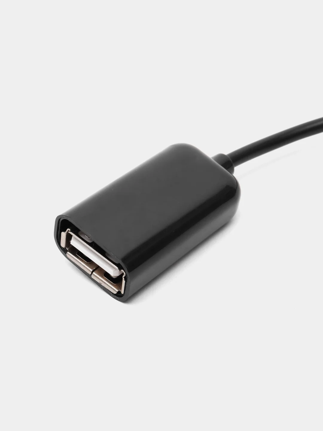 Черный otg переходник с Type-C на USB с проводом