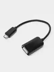 Черный otg переходник с Type-C на USB с проводом
