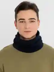 Синий снуд флисовый