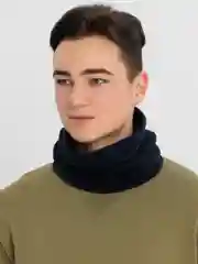 Синий снуд флисовый