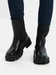 Угольный ботинки женские зимние, с мехом