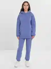 Лавандовый спортивный костюм с карманом, на флисе