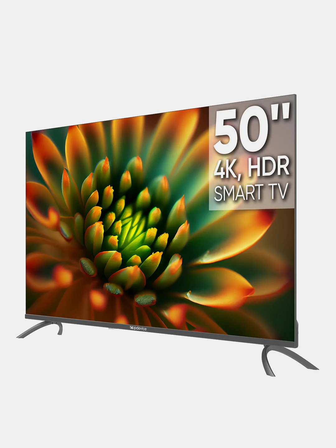 Серый телевизор LED 50" Topdevice Ultra 50BS06U UHD 4K/Smart TV/Wi-Fi