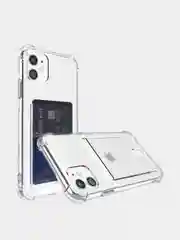 Прозрачный чехол накладка с карманом для карты Samsung S21/S22/S20FE/S21 Plus/S21 Ultra