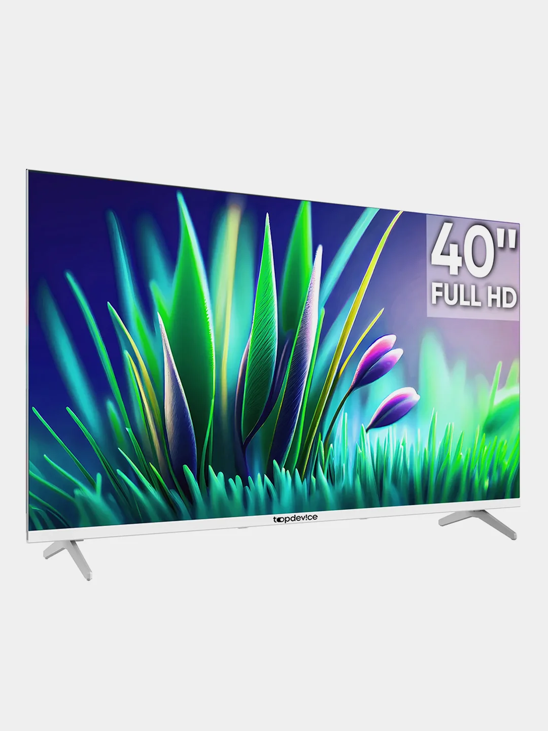 Белый телевизор LED 40" Topdevice Frameless 40CN04F, Full HD/USB/DVB-T2/C/S2