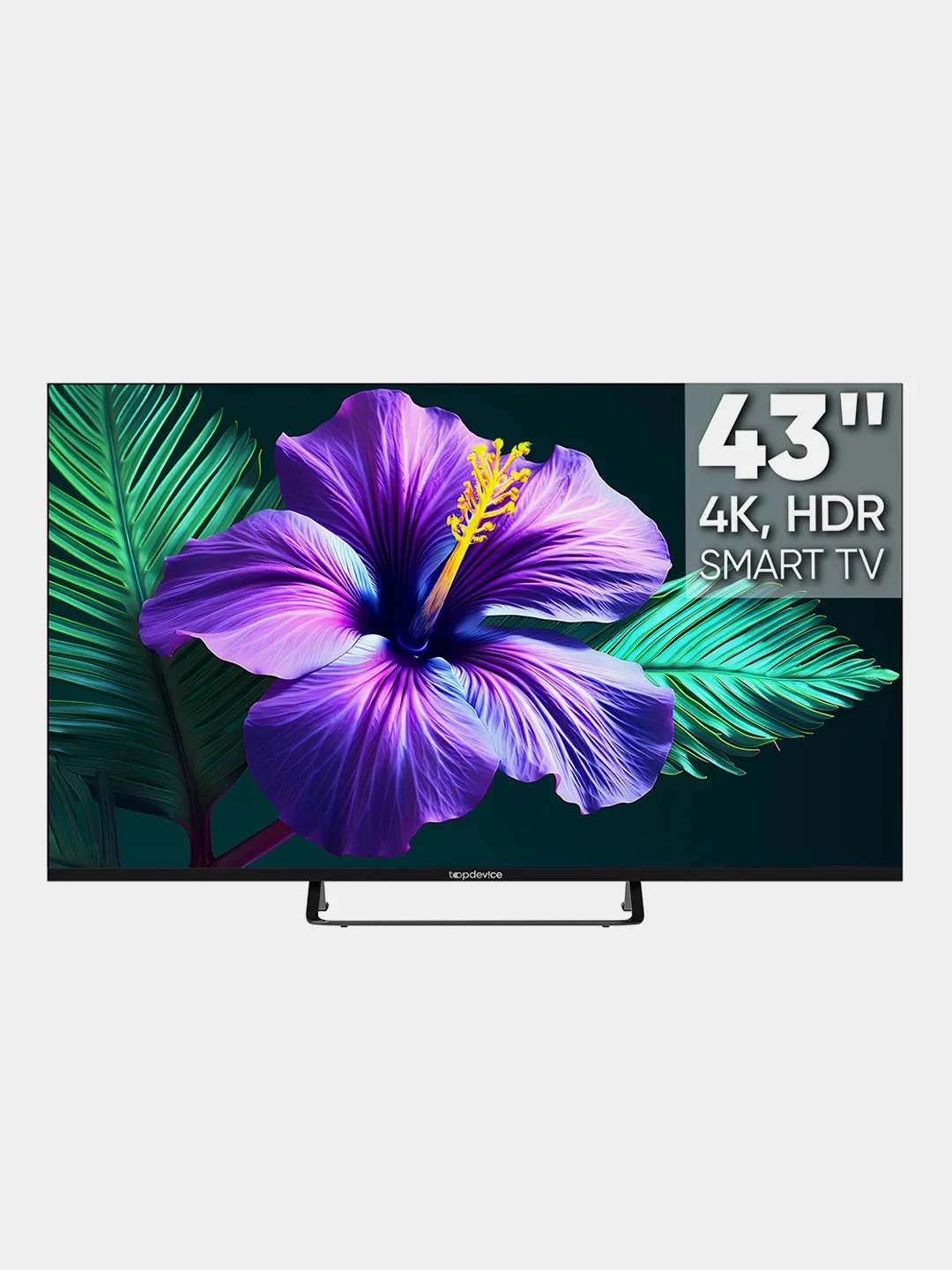 Черный телевизор LED 43" Topdevice Ultra 43CS05U UHD 4K/Smart TV/Wi-Fi