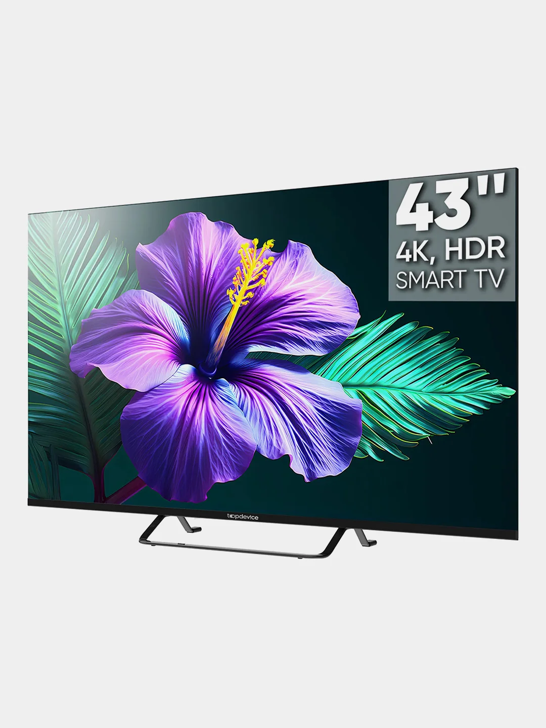 Черный телевизор LED 43" Topdevice Ultra 43CS05U UHD 4K/Smart TV/Wi-Fi