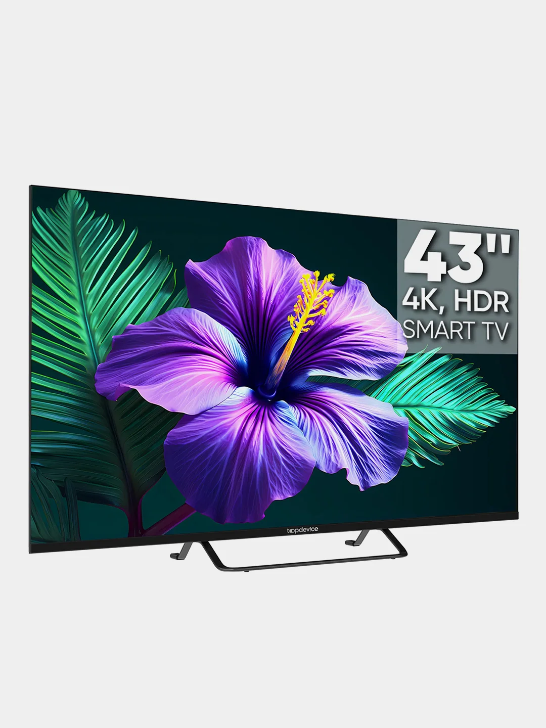 Черный телевизор LED 43" Topdevice Ultra 43CS05U UHD 4K/Smart TV/Wi-Fi