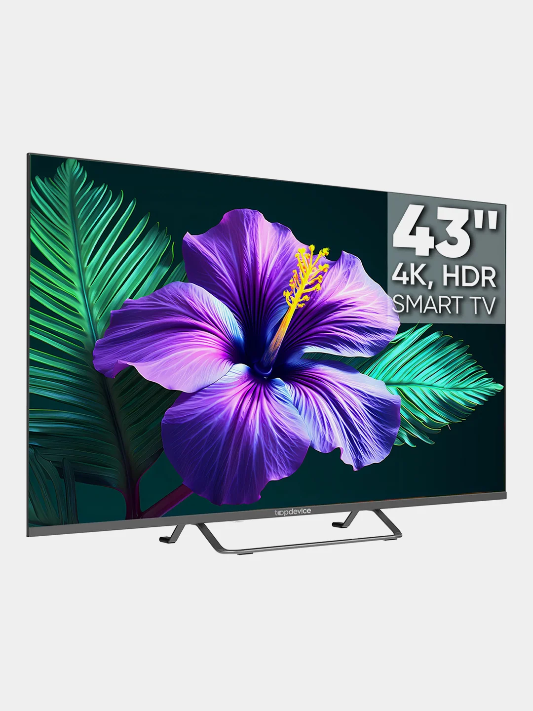 Серый телевизор LED 43" Topdevice Ultra 43CS05U UHD 4K/Smart TV/Wi-Fi
